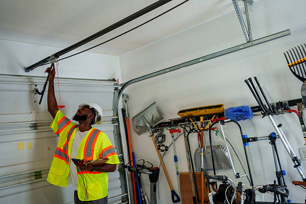 Professional Garage Door Installation technician working in Cologne, NJ